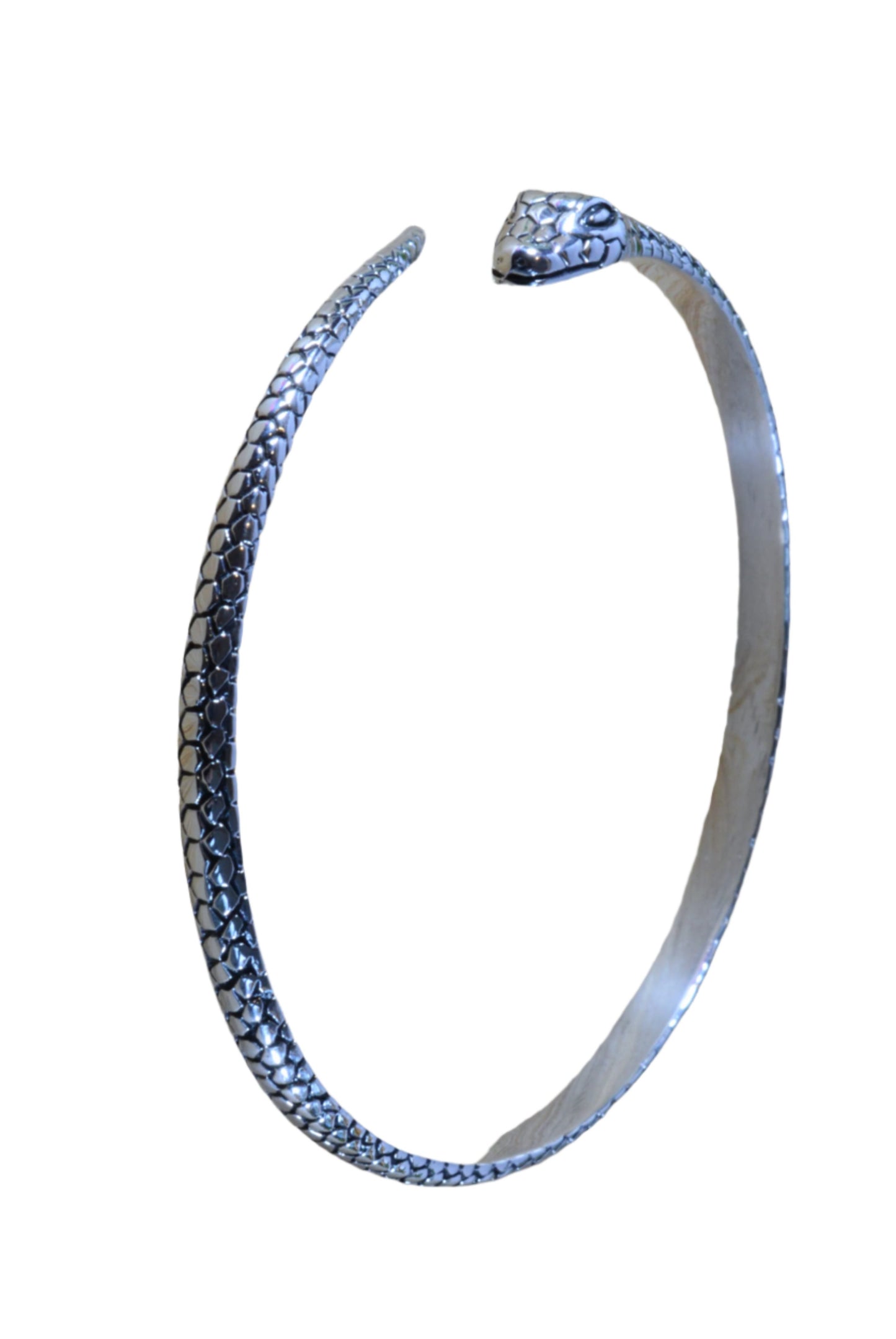 Snake silver bangle