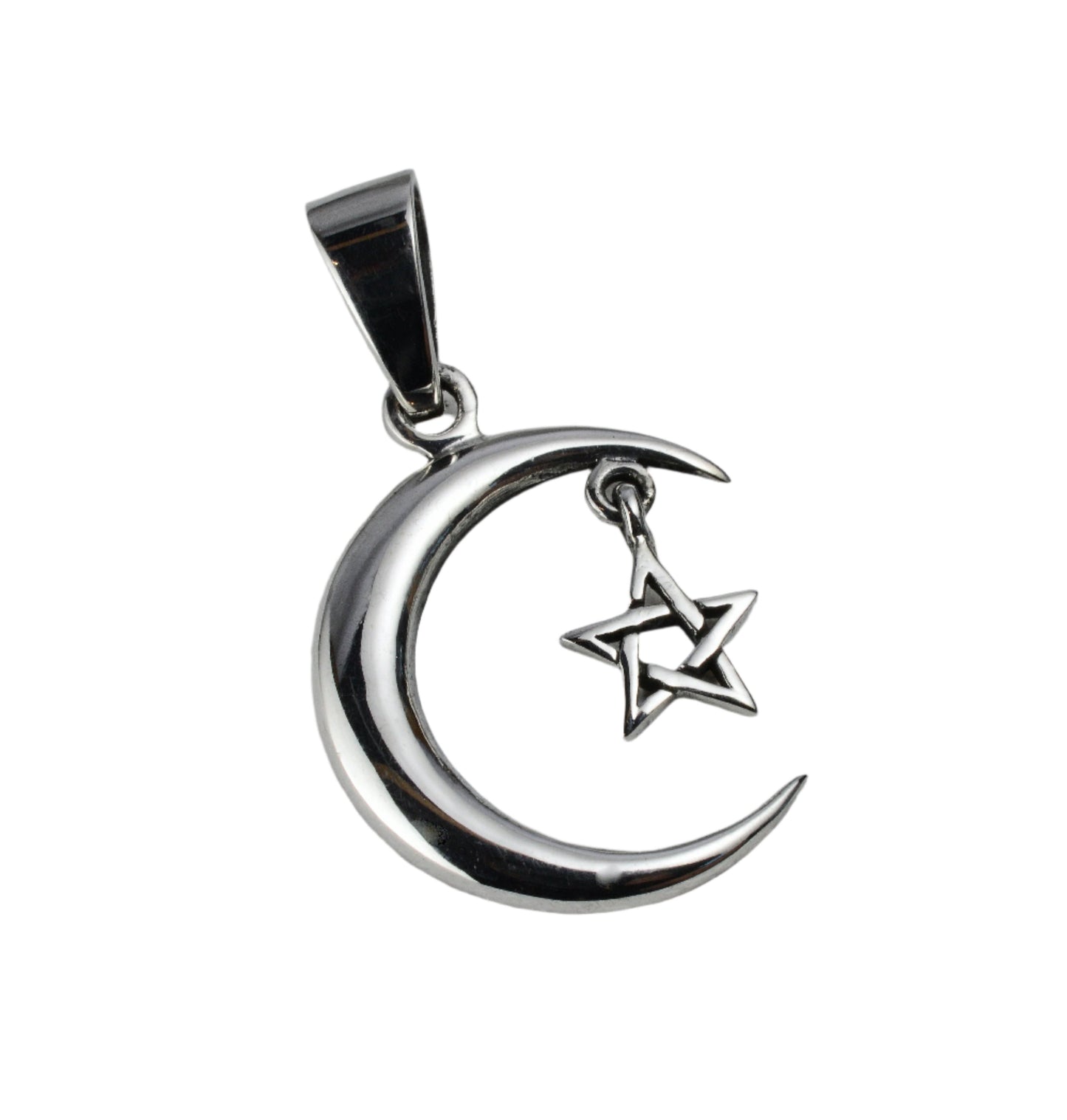 Moon star  sterling sliver pendent