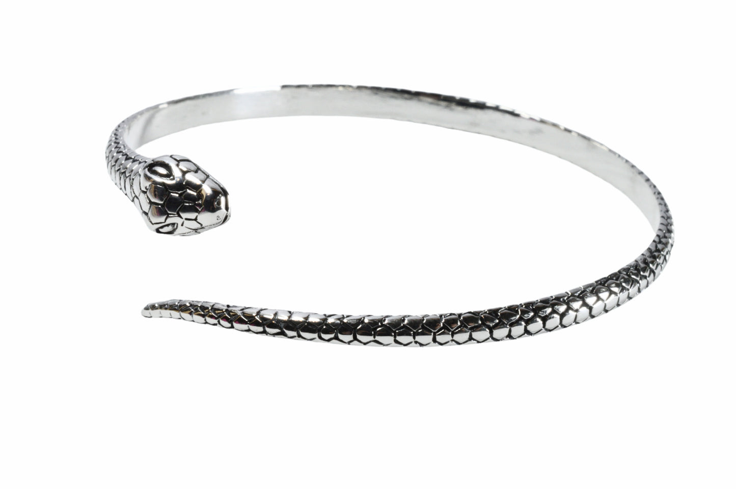 Snake silver bangle