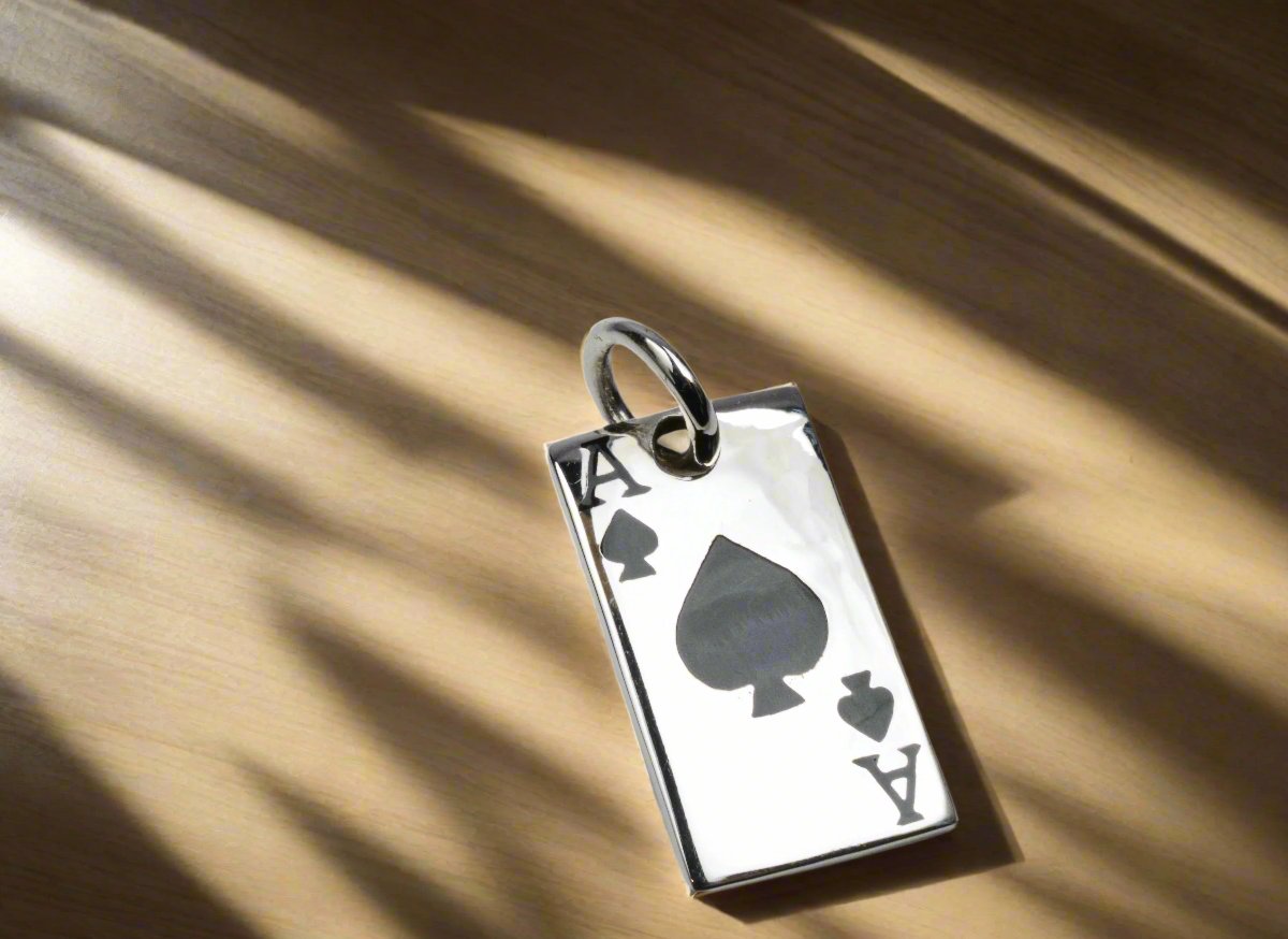 Sterling Silver 925 Ace of spades pendent